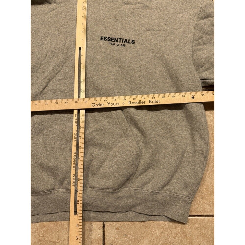Fear of God Essentials Hoodie Mens XL Grey Pullover sweatshirt sweater - Picture 8 of 8